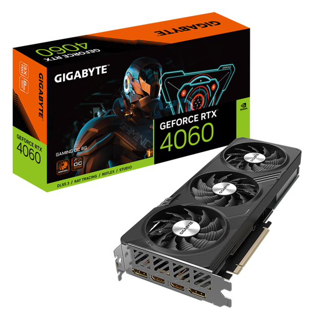 Видео карта GIGABYTE GeForce RTX 4060 GAMING OC 8GB GDDR6, 128-bit, 2xHDMI, 2xDP