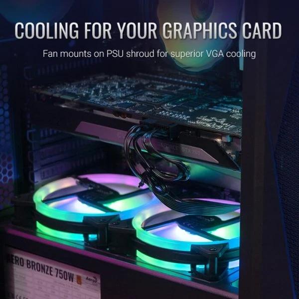 Кутия AeroCool Falcon-G-BK-v2, 2 x USB 3.0, 1 x USB 2.0, HD Audio x 1, ATX