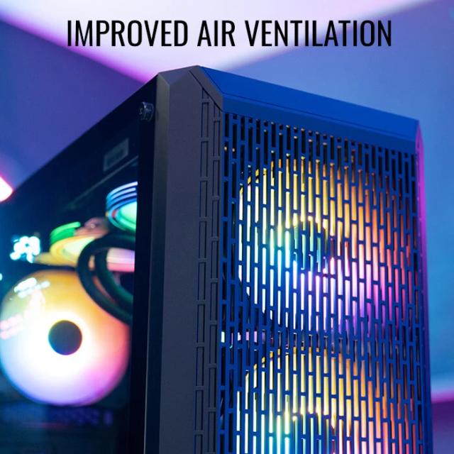 Кутия AeroCool Beam-G-BK-v2, 1 x USB 3.0, 2 x USB 2.0, HD Audio x 1, ATX