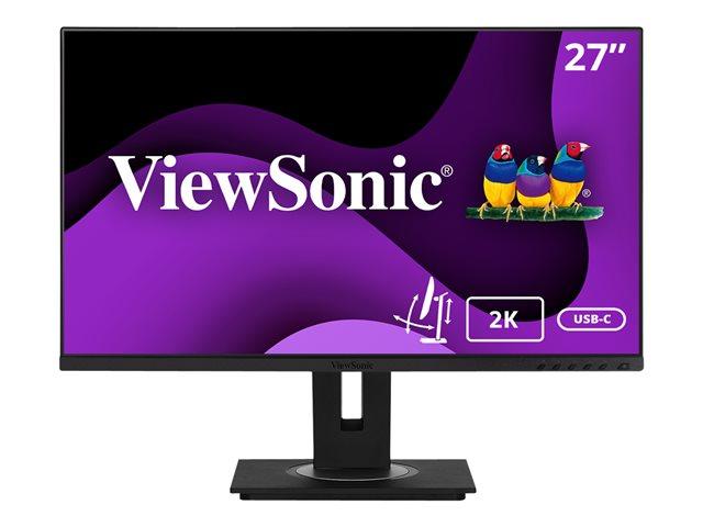 Монитор ViewSonic VG2755-2K, 27" (68.58 cm) IPS панел, 75Hz, QHD, 5ms, 350 cd/m2, VG, Display Port, HDMI, USB Type-C