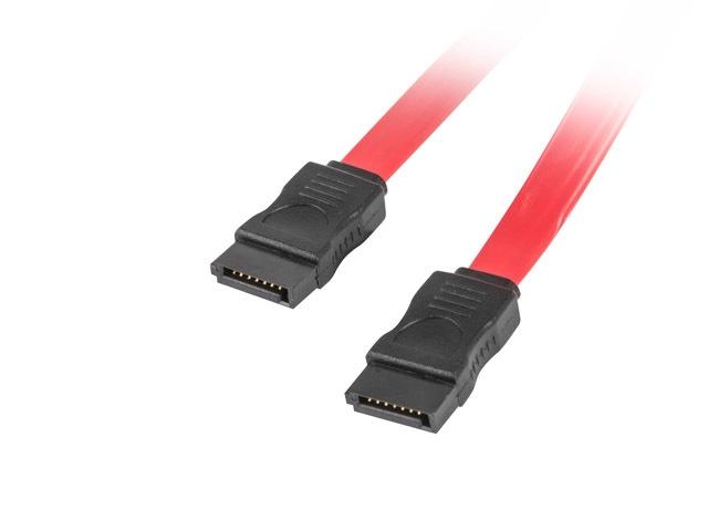 Кабел Lanberg SATA DATA III (6GB/S) F/F cable 30cm, red