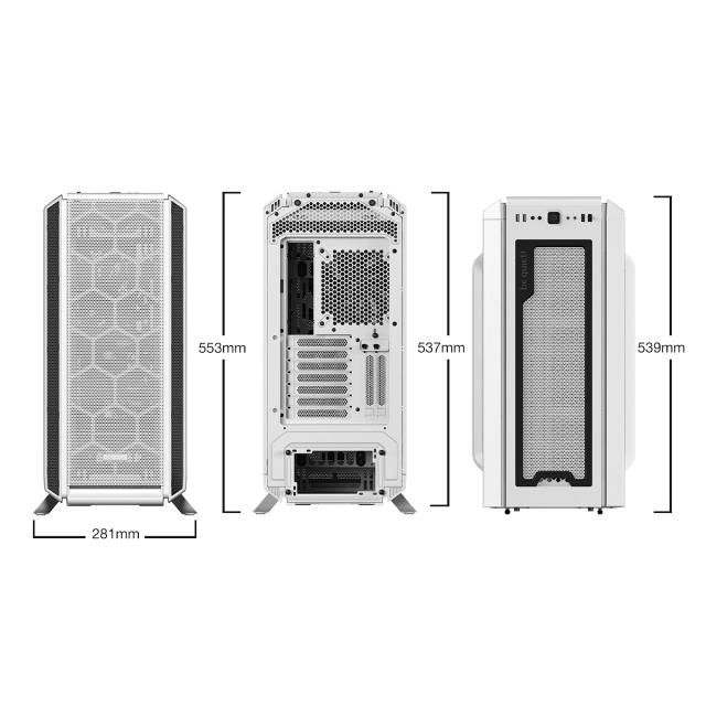 Кутия be quiet! Silent Base 802 Window, 1 x USB 3.1 Type-C, 2 x USB 3.2 Type A, HD Audio x 1, E-ATX, бяла