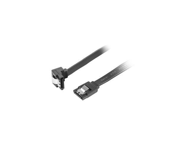 Кабел Lanberg SATA DATA III (6GB/S) F/F cable 70cm metal clips angled, black
