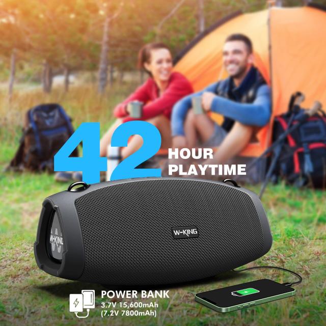 Kолонка мобилна  W-King Bluetooth Speaker - X10 Black- 70W