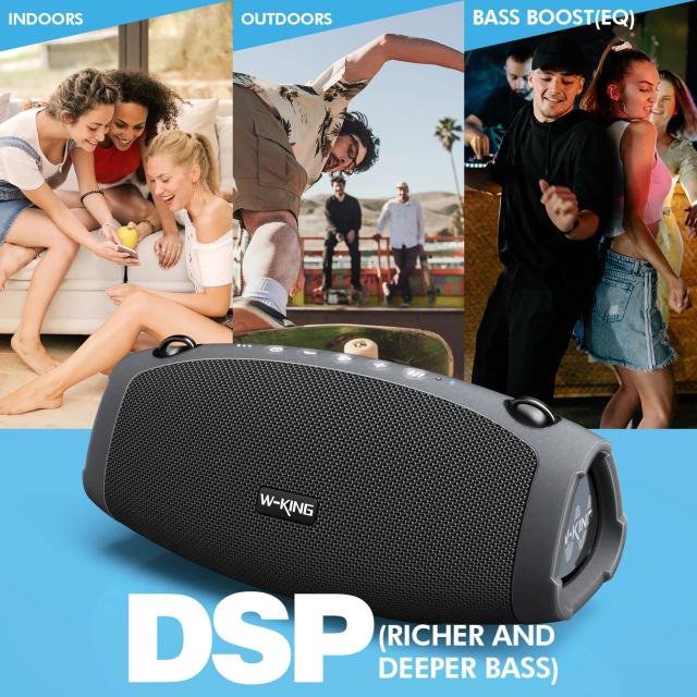 Kолонка мобилна  W-King Bluetooth Speaker - X10 Black- 70W
