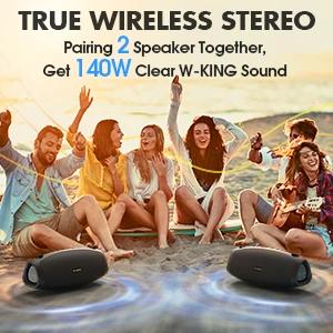 Kолонка мобилна  W-King Bluetooth Speaker - X10 Black- 70W