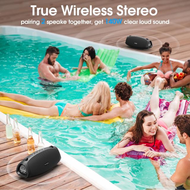 Kолонка мобилна  W-King Bluetooth Speaker - X10 Black- 70W