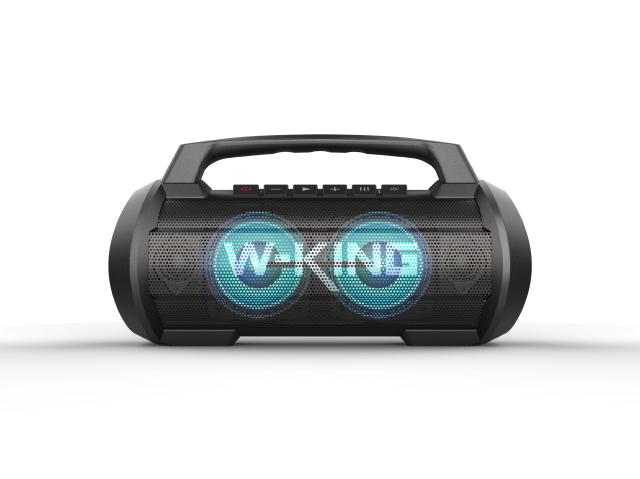 Kолонка мобилна  W-King Bluetooth Speaker - D10 Black - 70W, Karaoke mic input, Light Show