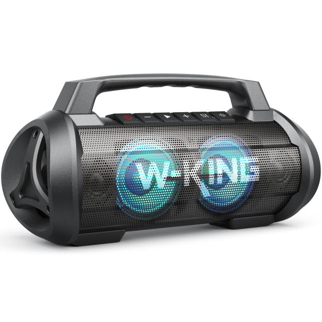 Kолонка мобилна  W-King Bluetooth Speaker - D10 Black - 70W, Karaoke mic input, Light Show