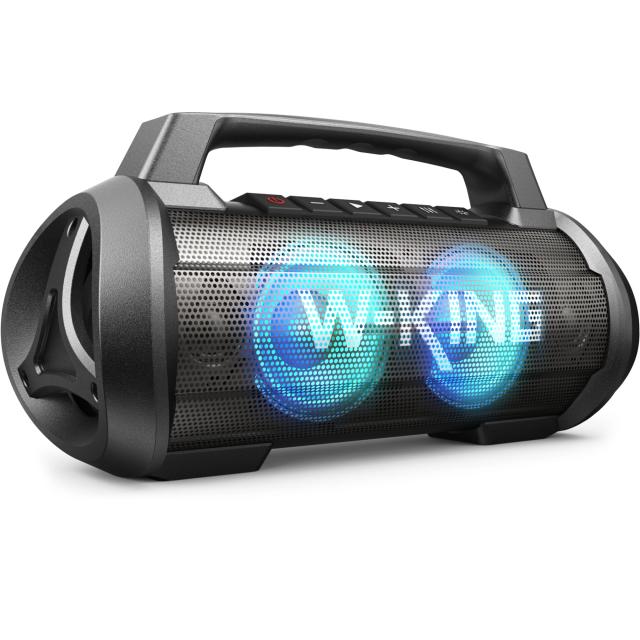Kолонка мобилна  W-King Bluetooth Speaker - D10 Black - 70W, Karaoke mic input, Light Show