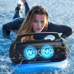 Kолонка мобилна  W-King Bluetooth Speaker - D10 Black - 70W, Karaoke mic input, Light Show