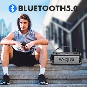 Kолонка мобилна  W-King Bluetooth Speaker - D8 Black - 50W