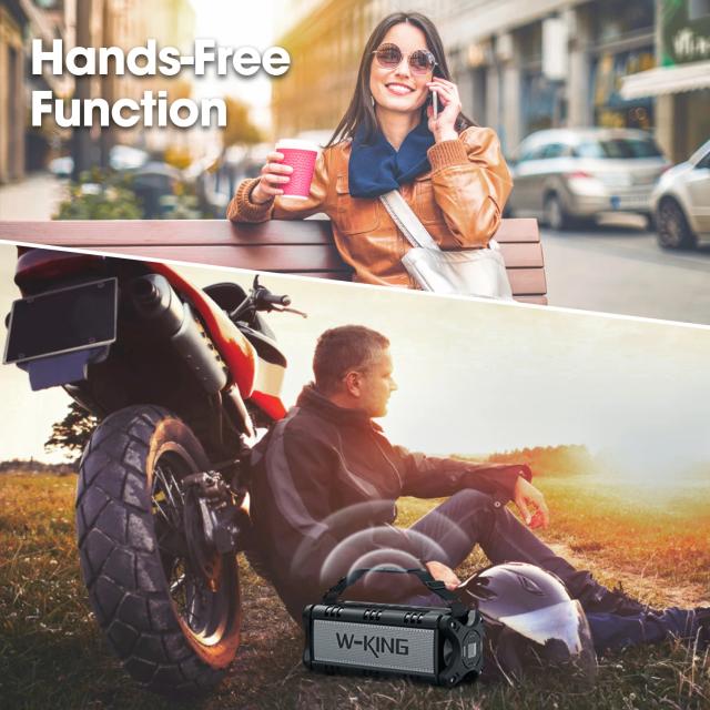 Kолонка мобилна  W-King Bluetooth Speaker - D8 Black - 50W