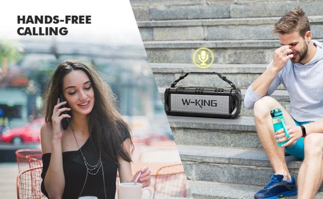 Kолонка мобилна  W-King Bluetooth Speaker - D8 Black - 50W