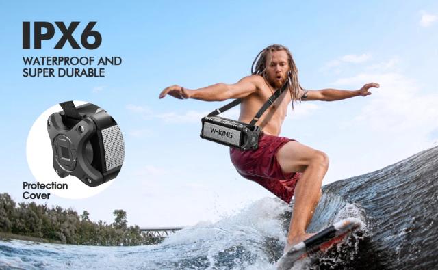 Kолонка мобилна  W-King Bluetooth Speaker - D8 Black - 50W