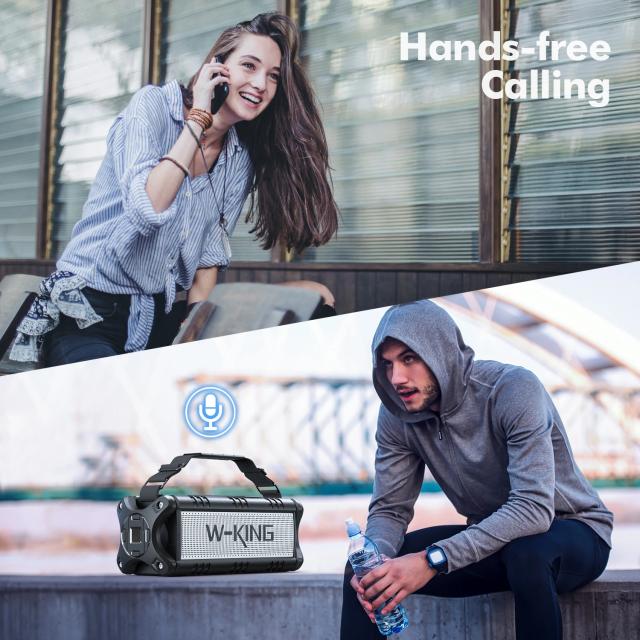 Kолонка мобилна  W-King Bluetooth Speaker - D8 Black - 50W