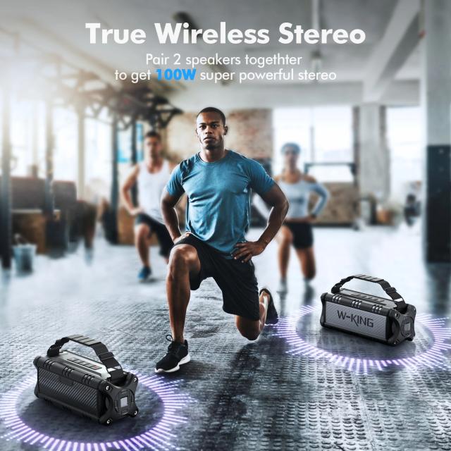 Kолонка мобилна  W-King Bluetooth Speaker - D8 Black - 50W