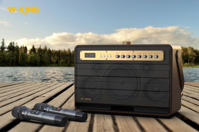 Парти колона W-King Bluetooth arty Speaker - K6L - 120W, 2 x Wireless Microphones, Karaoke