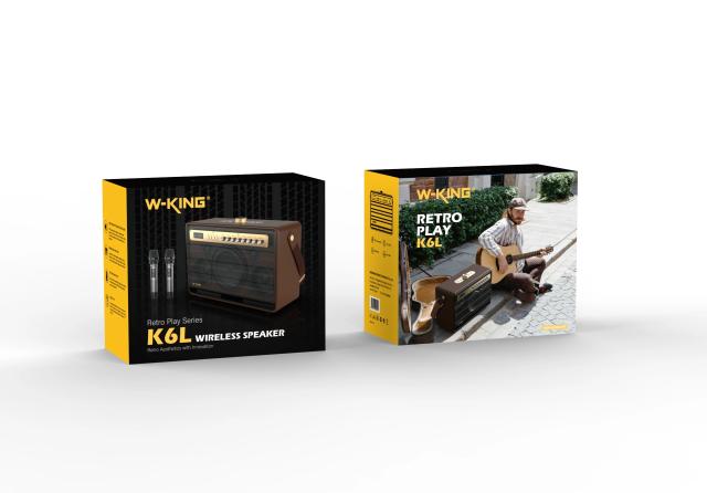 Парти колона W-King Bluetooth arty Speaker - K6L - 120W, 2 x Wireless Microphones, Karaoke
