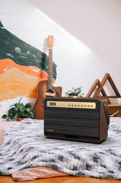 Парти колона W-King Bluetooth arty Speaker - K6L - 120W, 2 x Wireless Microphones, Karaoke
