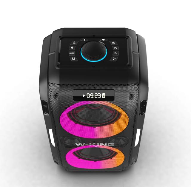 Парти колона W-King Bluetooth arty Speaker - T9 PRO - 120W, 2 x Wireless Microphones, Karaoke