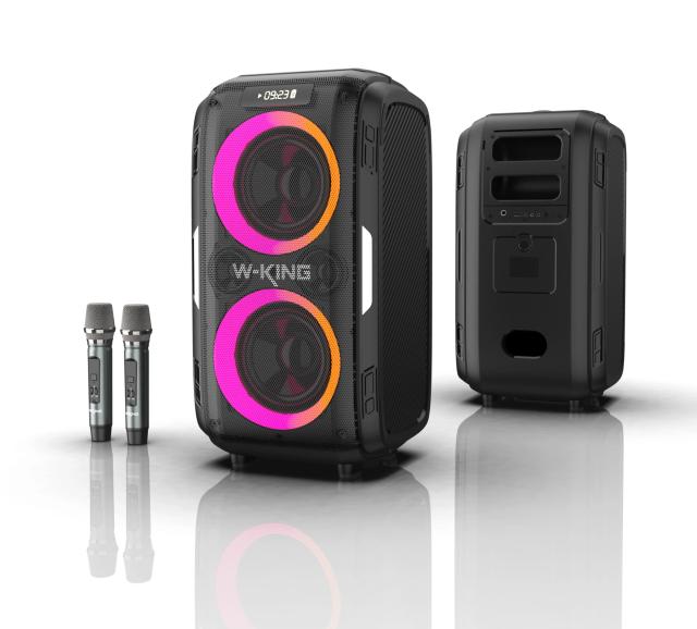 Парти колона W-King Bluetooth arty Speaker - T9 PRO - 120W, 2 x Wireless Microphones, Karaoke