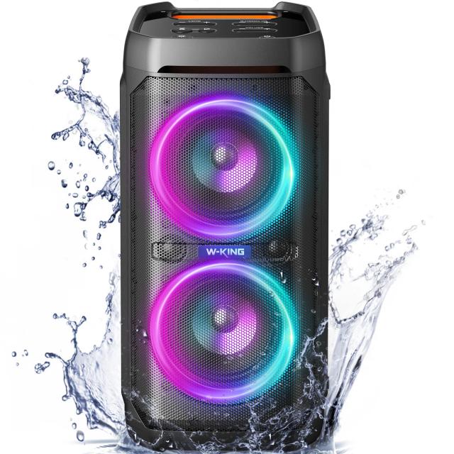 Парти колона W-King Bluetooth Party Speaker - T11 Black - 100W, Guitar Input, Karaoke