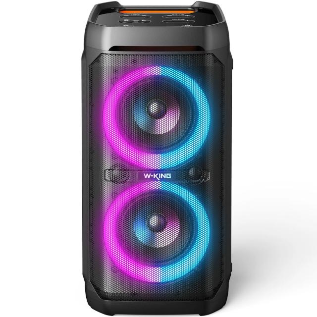 Парти колона W-King Bluetooth Party Speaker - T11 Black - 100W, Guitar Input, Karaoke