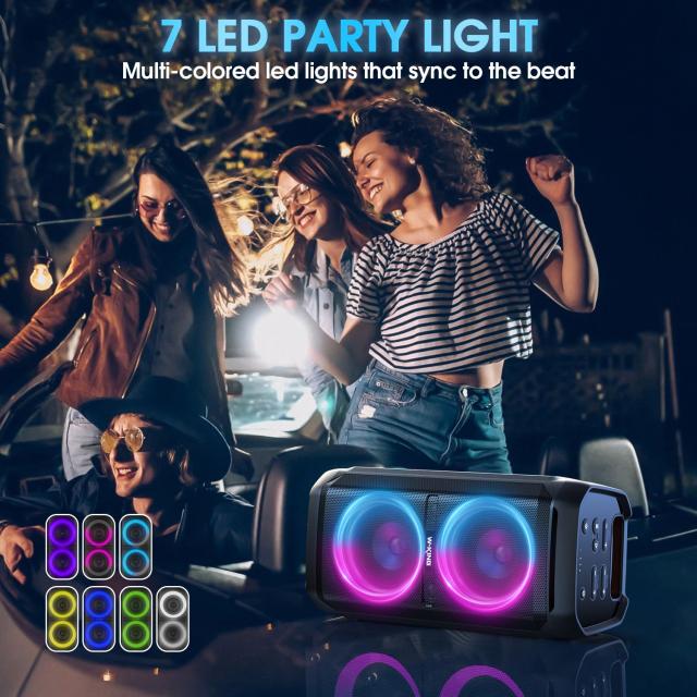 Парти колона W-King Bluetooth Party Speaker - T11 Black - 100W, Guitar Input, Karaoke