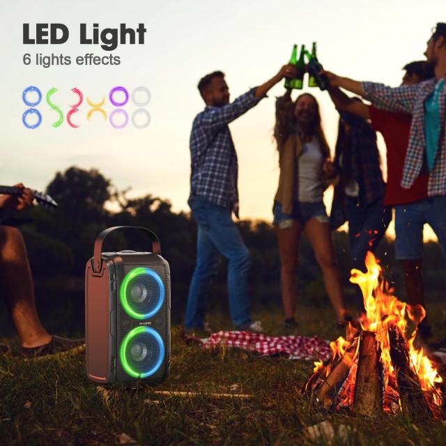 Парти колона W-King Bluetooth Party Speaker - T9 Black - 80W, Wireless Microphone, Karaoke