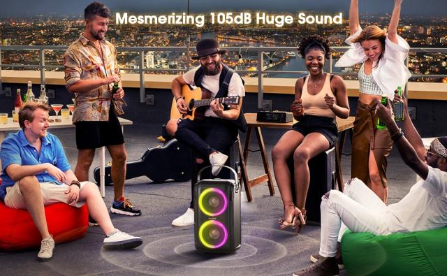 Парти колона W-King Bluetooth Party Speaker - T9 Black - 80W, Wireless Microphone, Karaoke