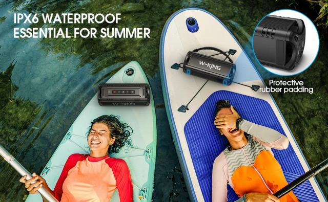 Kолонка мобилна  W-King Bluetooth Speaker - D8 Mini Black - 30W
