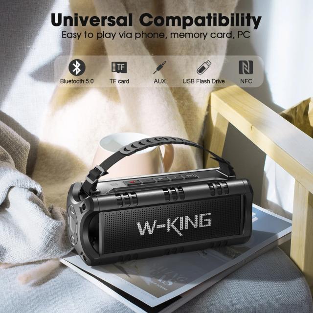 Kолонка мобилна  W-King Bluetooth Speaker - D8 Mini Black - 30W