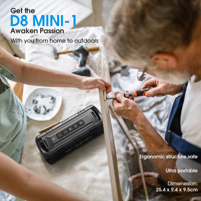 Kолонка мобилна  W-King Bluetooth Speaker - D8 Mini Black - 30W