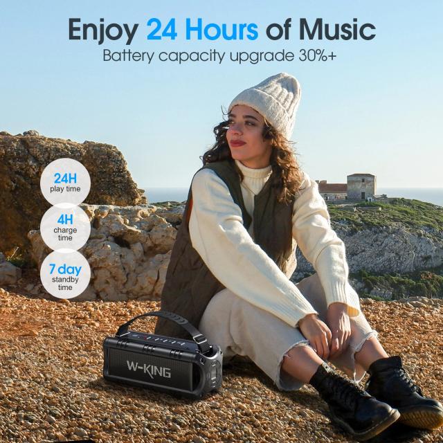 Kолонка мобилна  W-King Bluetooth Speaker - D8 Mini Black - 30W