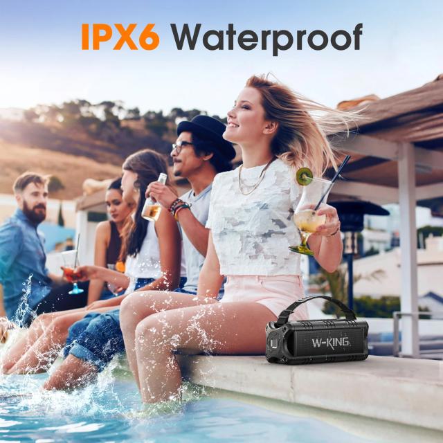 Kолонка мобилна  W-King Bluetooth Speaker - D8 Mini Black - 30W