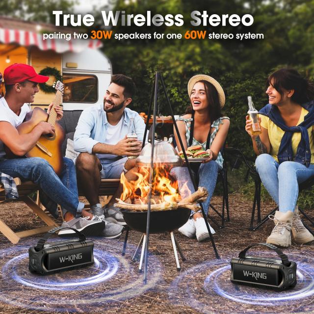 Kолонка мобилна  W-King Bluetooth Speaker - D8 Mini Black - 30W