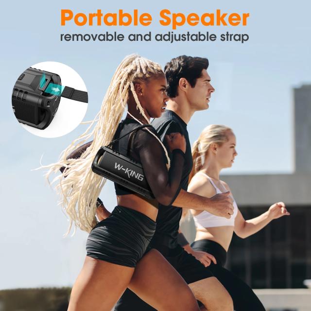 Kолонка мобилна  W-King Bluetooth Speaker - D8 Mini Black - 30W