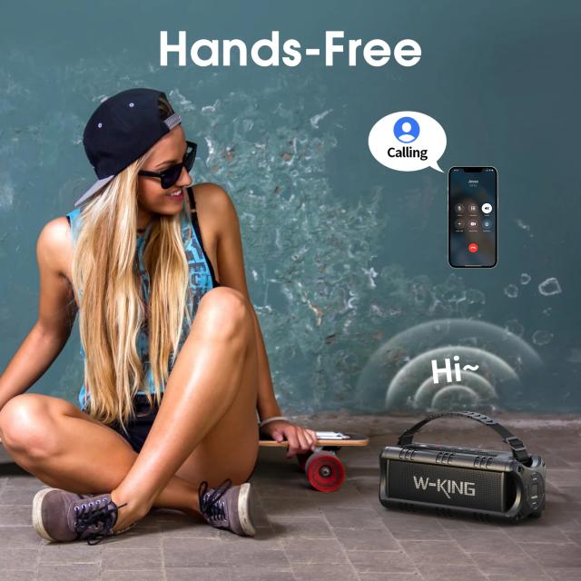 Kолонка мобилна  W-King Bluetooth Speaker - D8 Mini Black - 30W