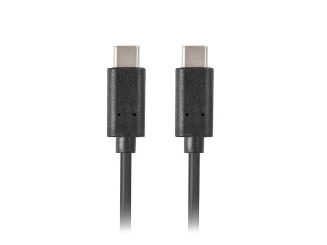 Кабел Lanberg USB-C M/M 2.0 cable 1m, black