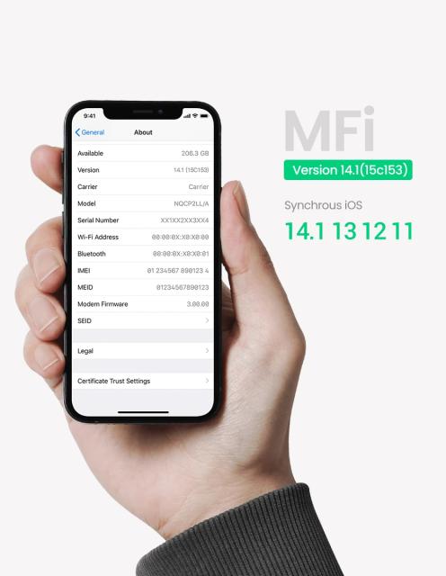 Кабел Ugreen Type-C към Lighting US304, 2m