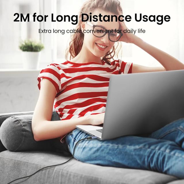 Кабел Ugreen USB 2.0 Type-C М/М US535, 240W, 5А, 2m