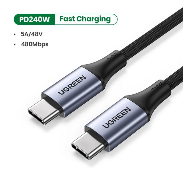 Кабел Ugreen USB 2.0 Type-C М/М US535, 240W, 5А, 2m