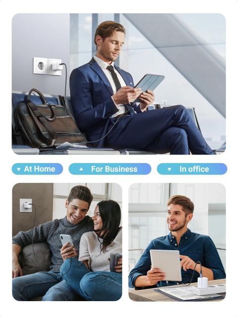 Бързо зарядно Ugreen Charger Wall GaN 30W CD319 White - 15326