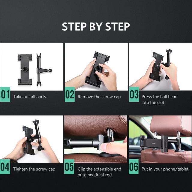 Стойка за телефон/таблет за кола Ugreen Car Phone/Tablet Holder LP160, 4.7 - 12.9"