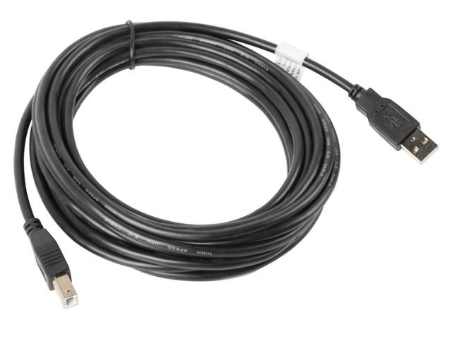 Кабел Lanberg  USB-A (M) -> USB-B (M) 2.0 cable 5m, black