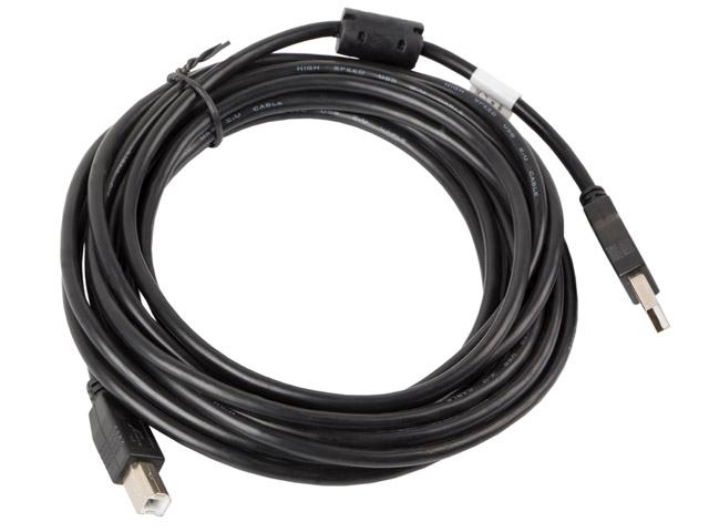 Кабел Lanberg  USB-A (M) -> USB-B (M) 2.0 cable 5m, black ferrite
