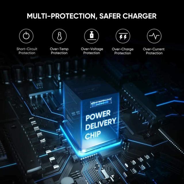 Бързо зарядно Ugreen Fast Charger Wall - QC, PD3.0 Type-C, 20W CD137 White - 60450