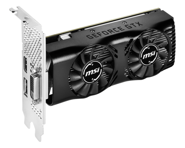 Видео карта MSI GTX1630 4GT LP OC, 64-bit, DVI, HDMI, DP