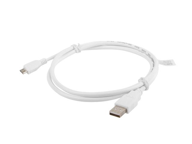 Кабел Lanberg USB MICRO-B (M)  ->  USB-A (M) 2.0 cable, 1m, white